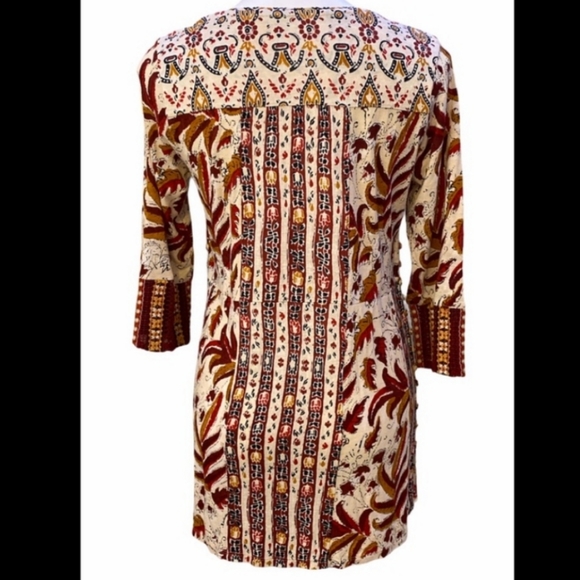 Soft Surroundings Plus Linen Blend Sugar Maple Tunic Top - Picture 4 of 7